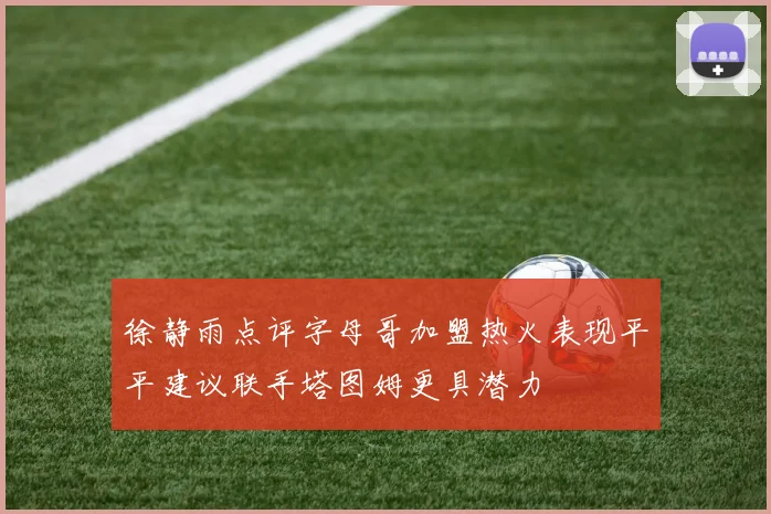 徐静雨点评字母哥加盟热火表现平平建议联手塔图姆更具潜力